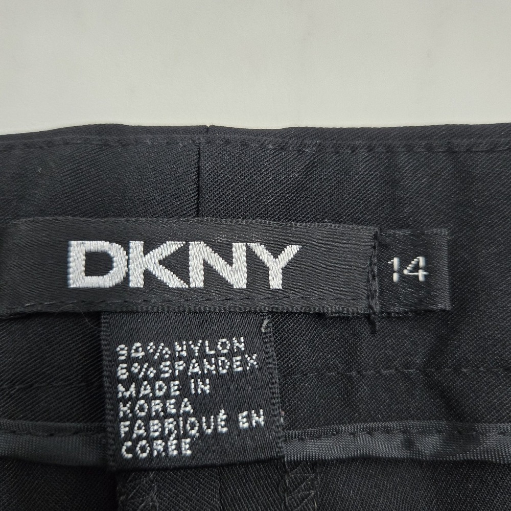 DKNY Women's‎ Dress Pants Size 14, Black Straight Leg - Picture 4 of 13